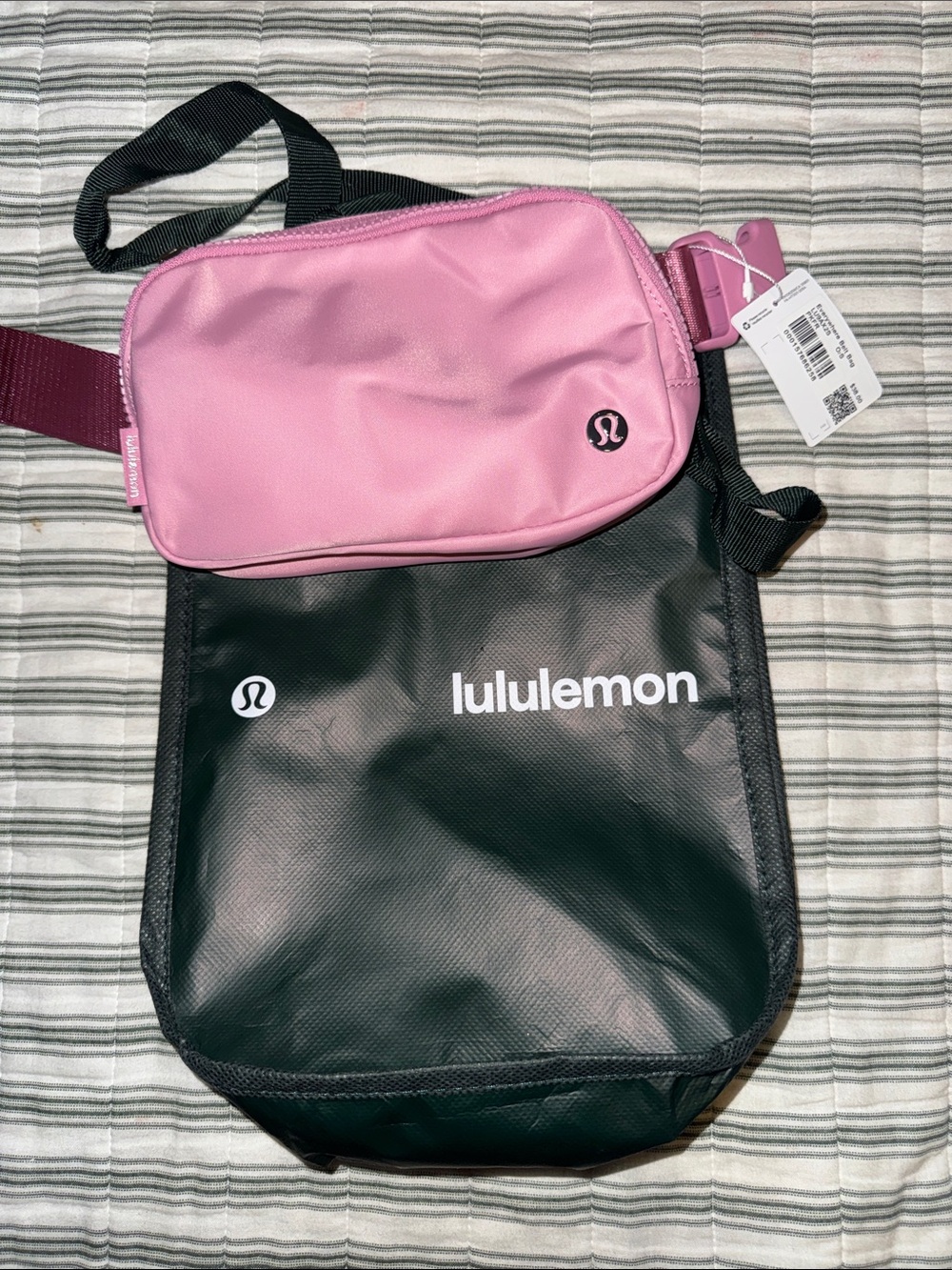 lululemon athletica Pink and Black Crossbody Bag